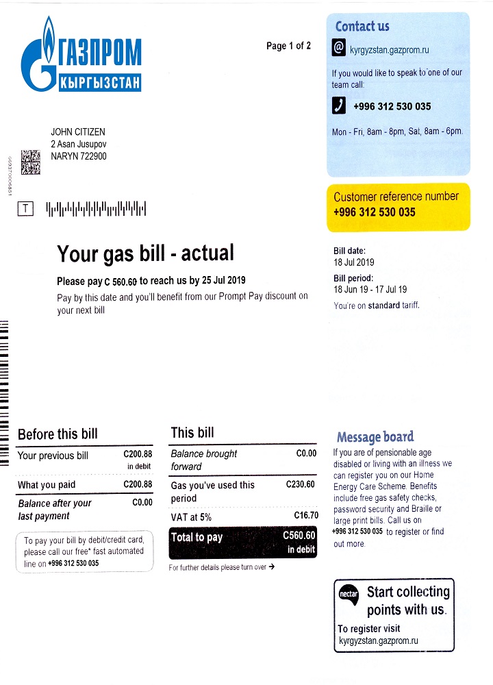  Minol USA business utility bill 